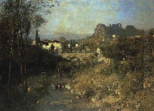Sudliche Dorflandschaft by Robert Russ