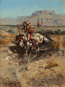 Indian On Horseback by Charles Russell