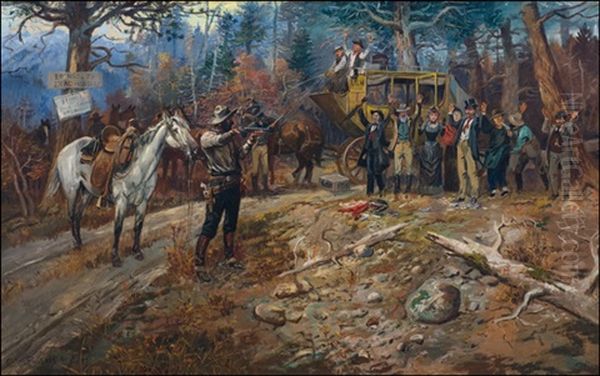 The Hold Up by Charles Marion Russell