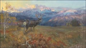 In Swan Lake Country by Charles Marion Russell