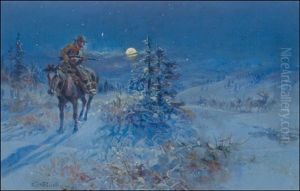 Joshing Moon by Charles Marion Russell