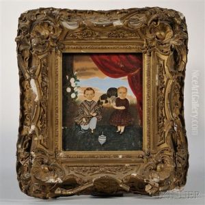 Portrait Of Two Children by Clarissa Peters Russell