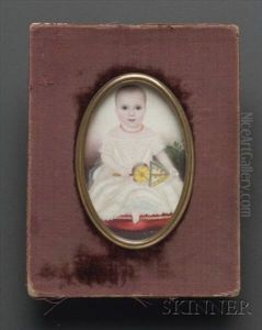 Portrait Of A Young Child With Rattle Portrait Of A Young Child With Rattle