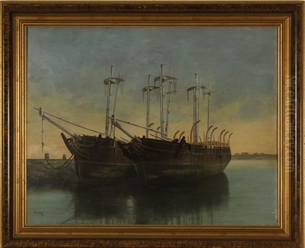 Whaleships In New Bedford Harbor - view 1
