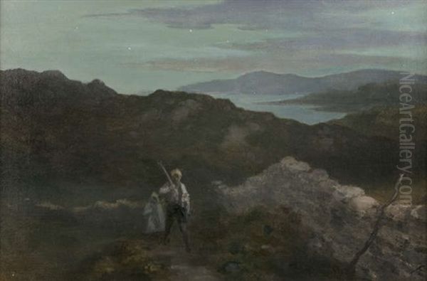 Children In A Coastal Landscape - view 1