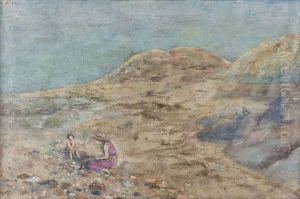 Two Figures On The Dunes by George William Russell