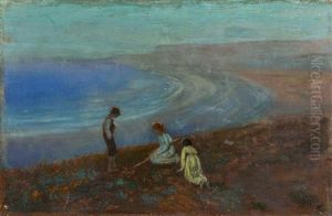 Three Children On A Beach