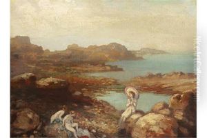 Woman And Children On The Seashore