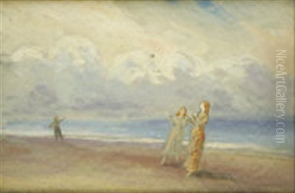 Children Playing On A Beach - view 1