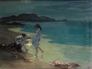 Figures By A Moonlit Sea by George William Russell