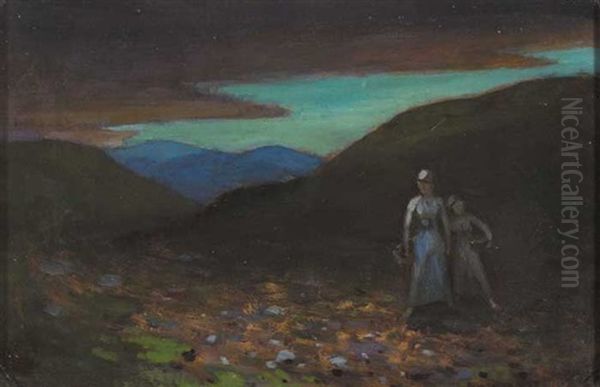 Evening Landscape With Figures, County Donegal - view 1