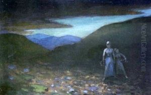 Evening Landscape With Figures (donegal)