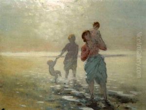 Women And Children Paddling