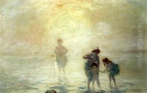 Women And Children Paddling