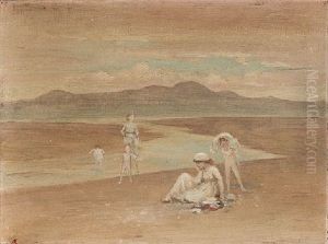 Bathers At Dusk by George William Russell