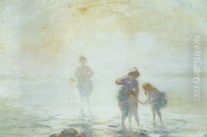 Setting Sun: Paddling In The Water's Edge