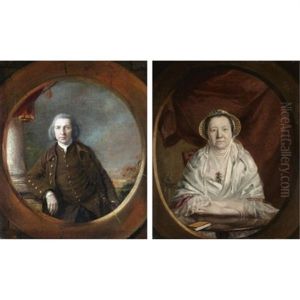 Portraits Of The Artist's Father And Mother (pair) by John Russell