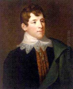 Portrait Of Charles Kemble Wearing A Black Coat And A White Collar, With A Green Cloak Over His Left Shoulder