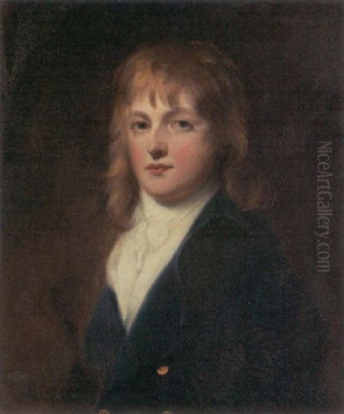 Portrait Of The Hon. Peniston Lamb In A Blue Coat And White Cravat - view 1