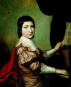 Portrait Of A Young Boy (master Wesley?) Seated At A Piano