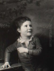 Portrait Of A Young Boy With A Bird On A String by John Russell