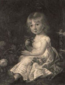 A Young Girl Seated On The Ground Beneath A Tree