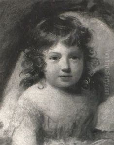 Portrait Of A Young Girl, Head And Shoulders by John Russell