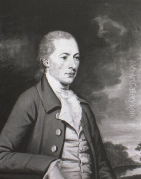 Portrait Of A Man Wearing A Grey Coat In A Parkland Setting - view 1