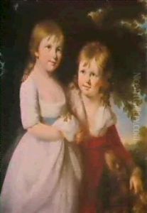 Portrait Of Mary And William Warren by John Russell