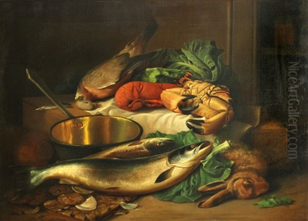 A Still Life With A Lobster, A Crab And Game - view 1
