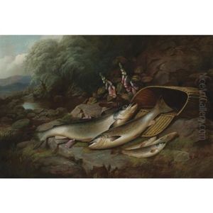 The Day's Catch, Salmon And Trout by John Bucknell Russell