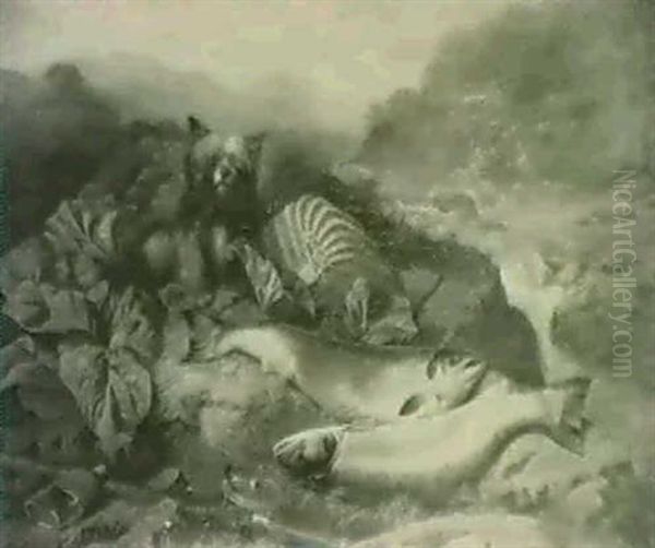 Trout On The Banks Of A River - view 1