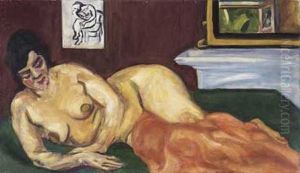 Reclining Female Nude by Morgan Russell