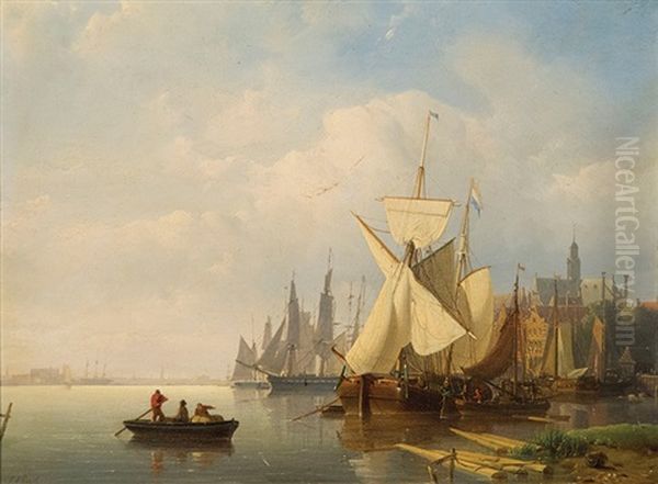 Vessels In Dutch Port - view 1