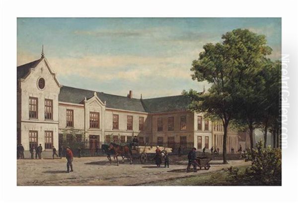 A Busy Day Outside The Ambachtsschool, Weteringschans, Amsterdam - view 1