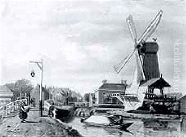 A Sawing-mill Near A Bridge - view 1