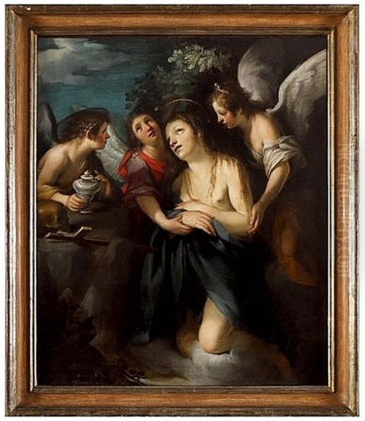 Mary Magdalene Sustained By Angels - view 1