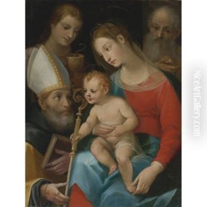 Madonna And Child With Saints Augustine, John The Evangelist And Joseph Madonna And Child With Saints Augustine, John The Evangelist And Joseph