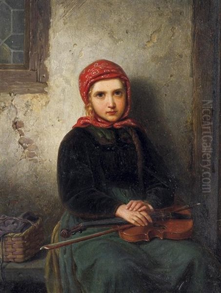 Kleines Madchen Mit Violine - view 1