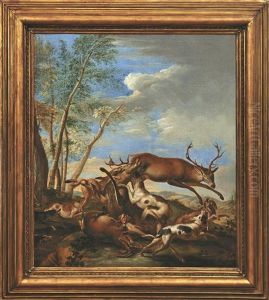 Hirschjagd by Carl Borromaus Andreas Ruthart