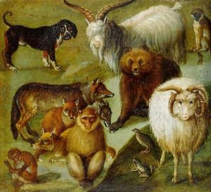 A Dog, Goat, Monkeys, Foxes, Bear, Frog, Swine, And A Ram
