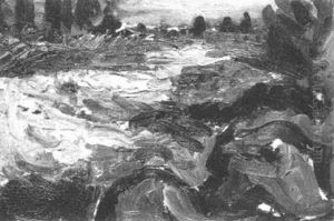River In Torrent by Albert Rutherston