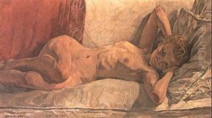 Reclining Nude (patricia) by Albert Rutherston