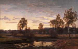 Spatherbst Am Stangenteich Im Sachsenwald by Johann Valentin Ruths