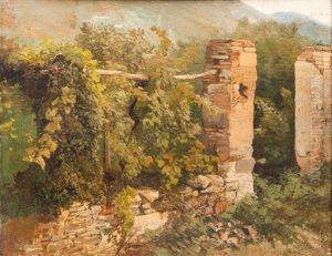 Vineyard In Upper Italy by Johann Valentin Ruths