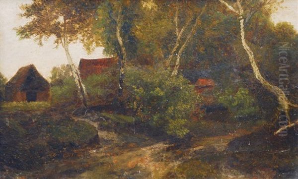 Landscape With Birches And Houses - view 1