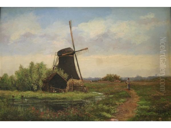 Figure By A Windmill - view 1