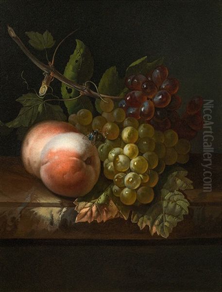 Still Life With Grapes, Peaches And A Fly - view 1