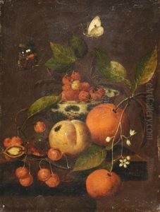 Stillleben Mit Fruchten, Schmetterlingen Und Fliege by Rachel Ruysch