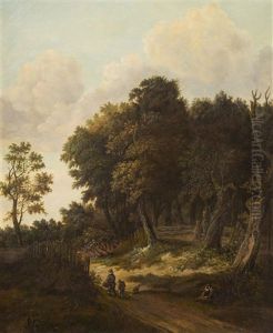 Landscape With Pilgrims by Jacob Salomonsz van Ruysdael